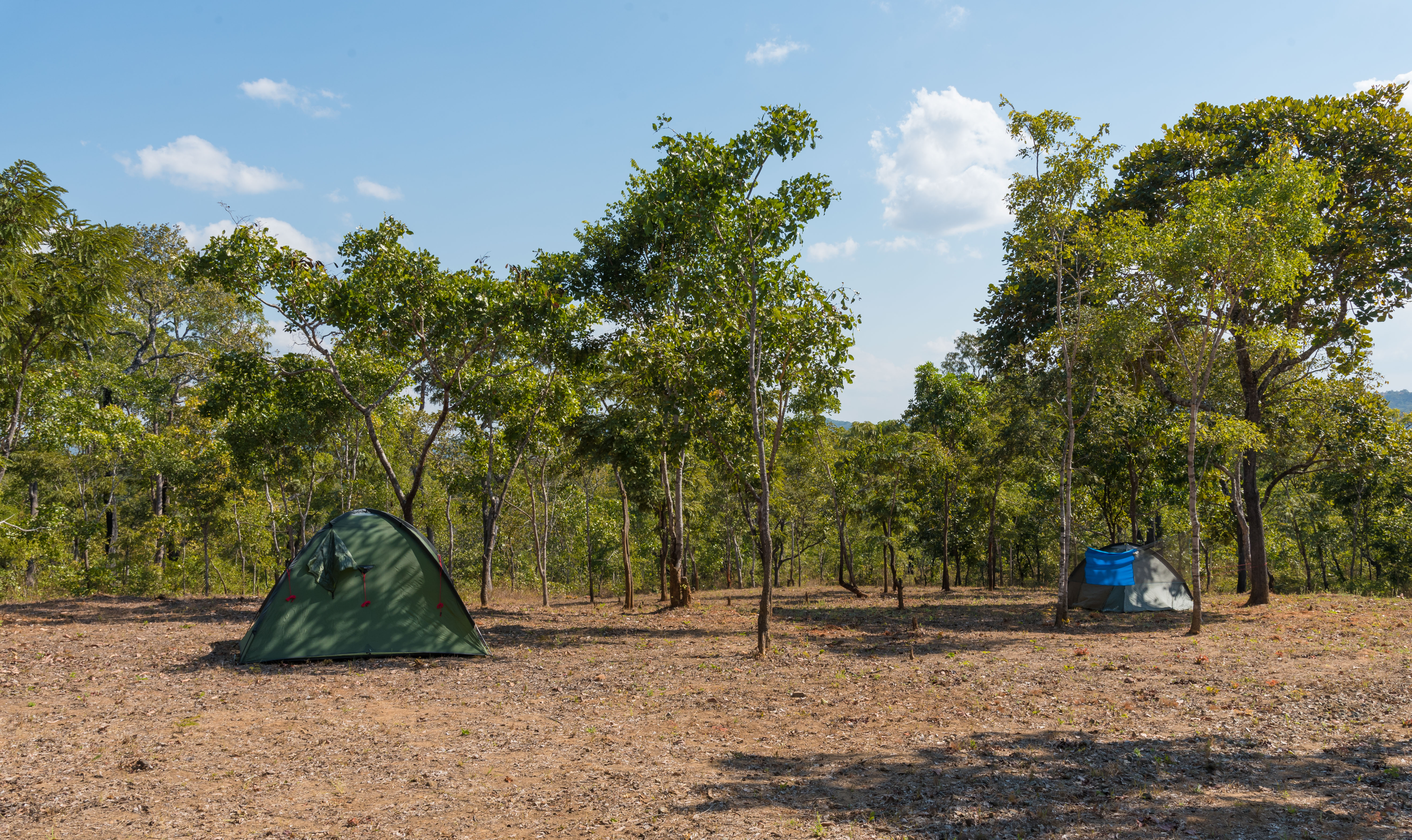Tents outside
